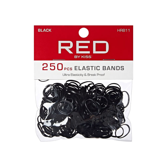 RED Plastic Elastic Band 250pcs - Black
