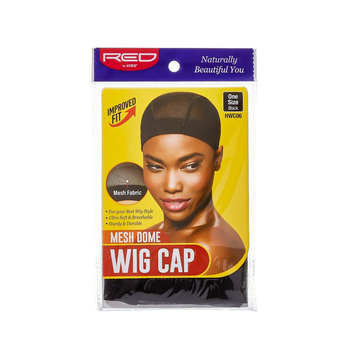 RED Mesh Dome Wig Cap