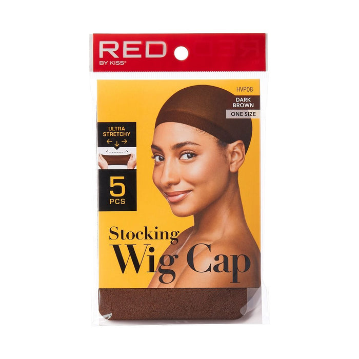 RED 5pcs Stocking Wig Cap
