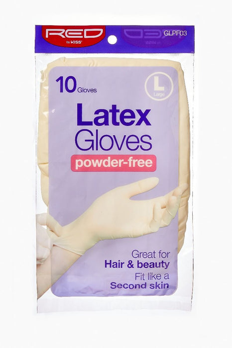 RED Powder-Free Latex Gloves 10pcs
