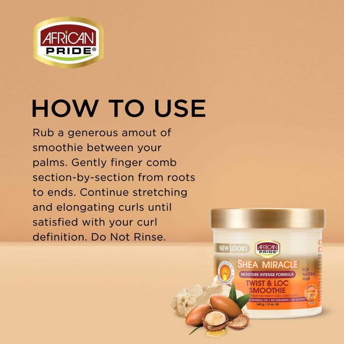 African Pride Shea Miracle Twist & Loc Smoothie 12oz