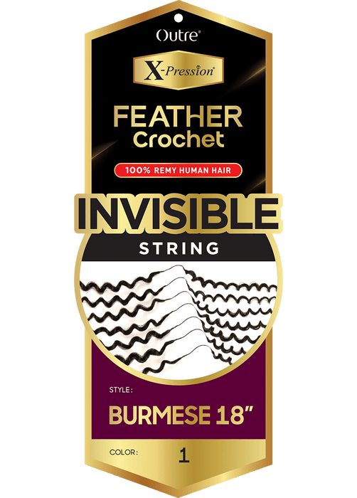 Outre X-Pression Human Hair Feather Crochet - Burmese 18"