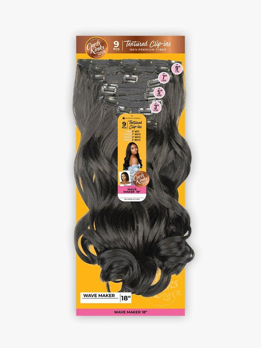 Sensationnel Curls Kinks & CO Textured Clip-In 9pcs - Wave Maker 18"