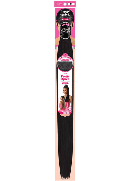 Outre Pretty Quick Wrap Pony - Sleek Straight 24"