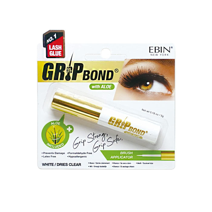EBIN New York Grip Bond Eyelash Adhesive 0.5oz - Brush Type White