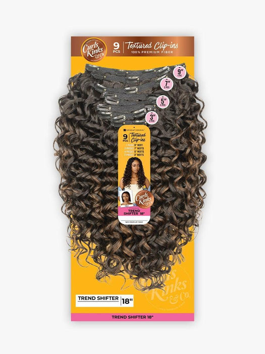Sensationnel Curls Kinks & CO Textured Clip-In 9pcs - Trend Shifter 18"