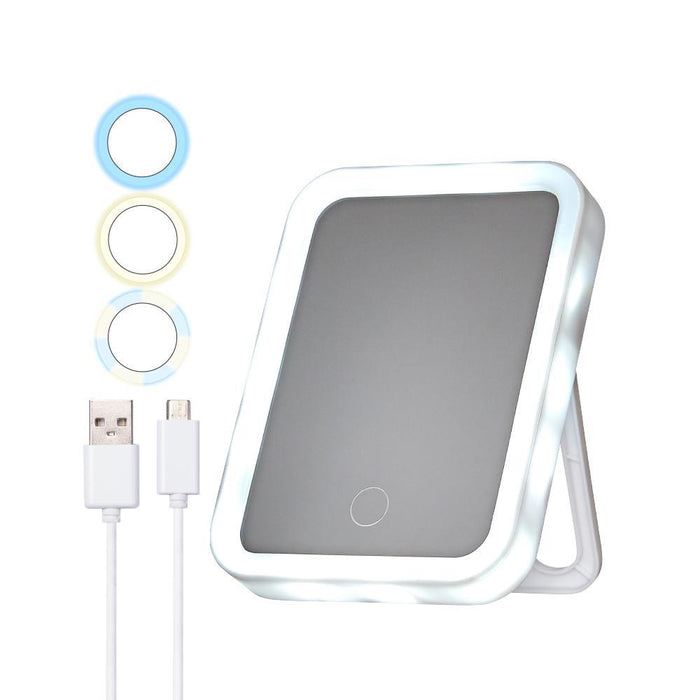 RED by Kiss LED Table Mirror - White