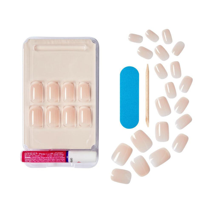 KISS Salon Acrylic French Nude Nails - Chic Beats