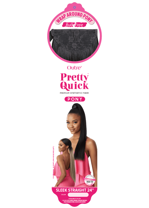 Outre Pretty Quick Wrap Pony - Sleek Straight 24"
