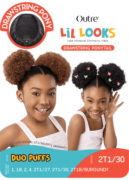 Outre Lil Looks Drawstring Ponytail - Duo Puffs