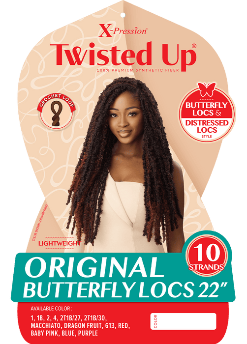 Outre X-Pression Twisted Up 2x Original Butterfly Locs 22"