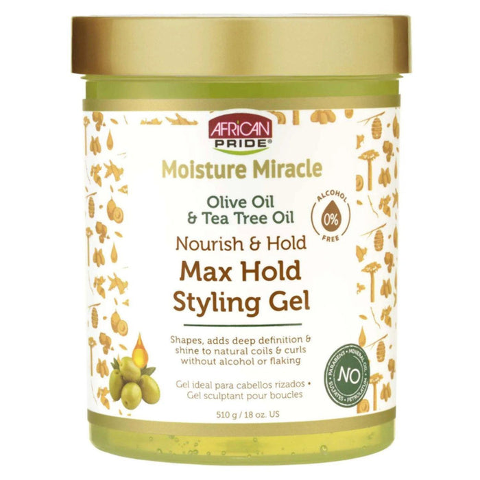 African Pride Max Hold Styling Gel 18oz