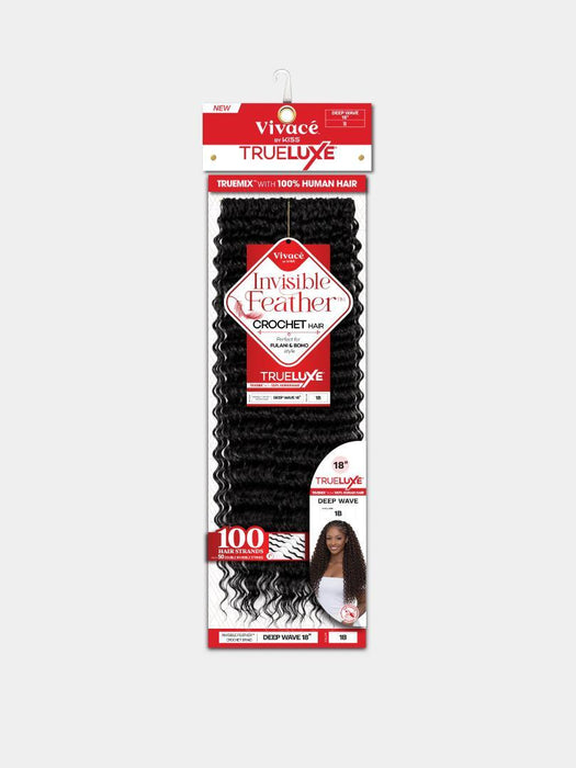Vivace by KISS Trueluxe Invisible Feather Crochet Deep Wave 18"