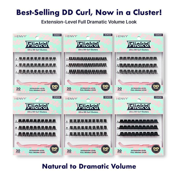 i-ENVY by KISS Flick'd Ultra DD Curl Cluster Lashes