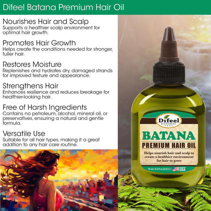 Difeel Premium Natural Hair Oil 2.5oz - Batana Oil