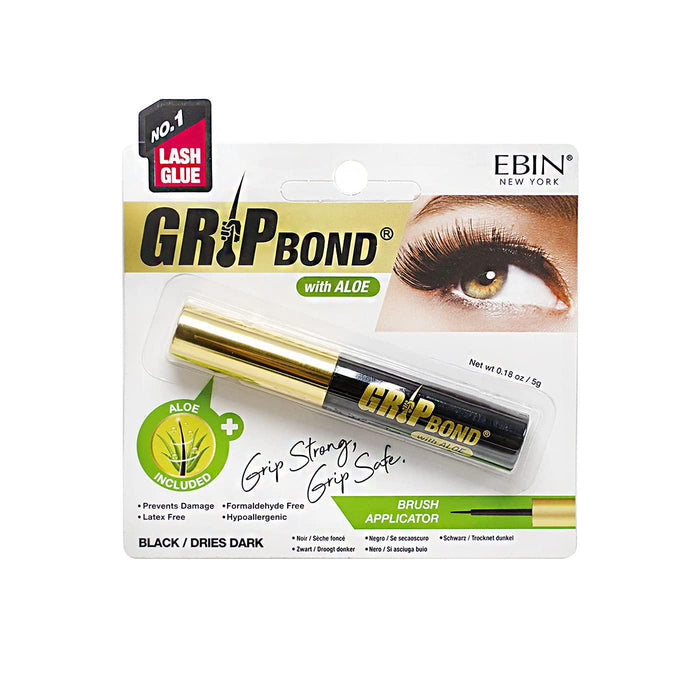 EBIN New York Grip Bond Eyelash Adhesive 0.5oz - Brush Type Black