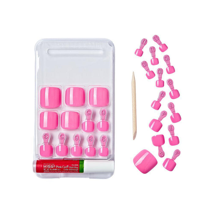 Gold Finger Solid Color Toenails - Blushing