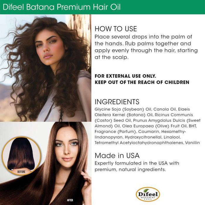 Difeel Premium Natural Hair Oil 2.5oz - Batana Oil