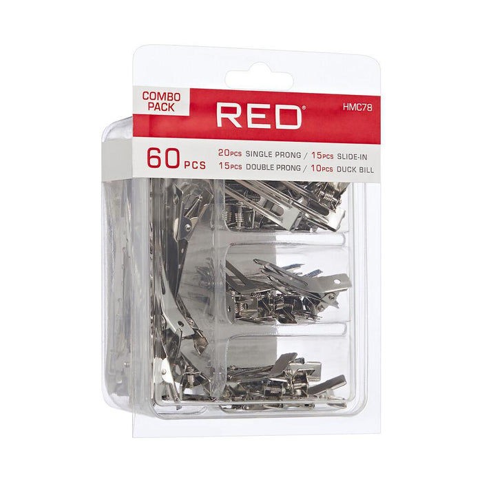 RED by KISS Metal Clip Combo Pack 60pcs - Silver