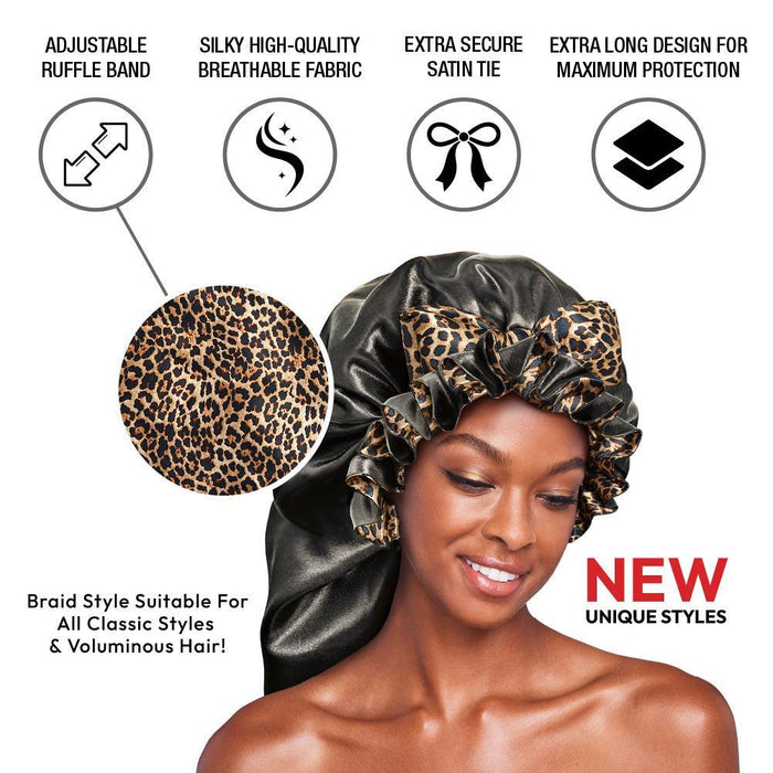 RED by KISS Ruffle Tie Braid Bonnet