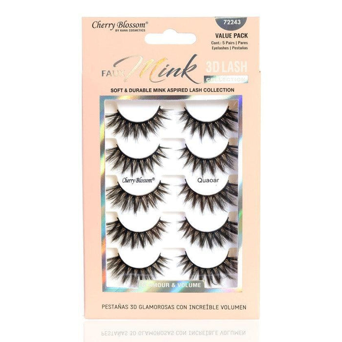 Cherry Blossom 3D Faux Mink Lashes 5 Pack - Quaoar