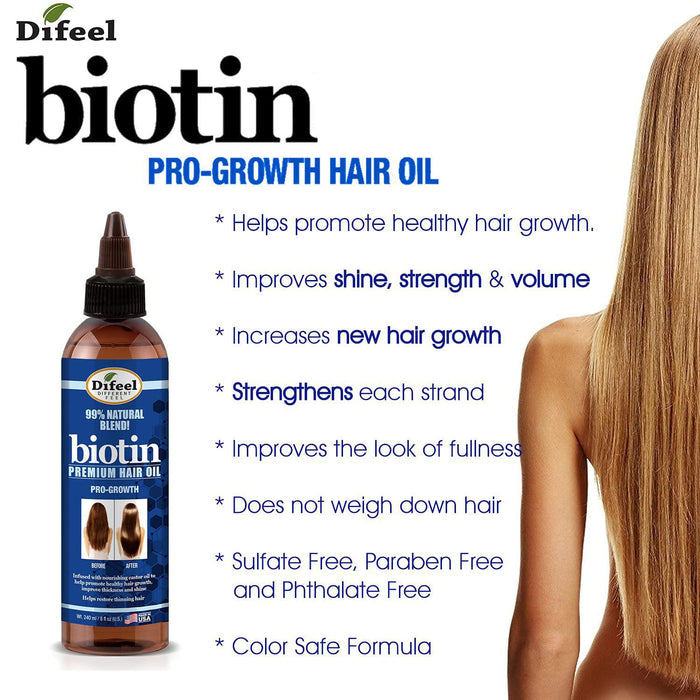 Difeel Biotin Premium Hair Oil 8oz