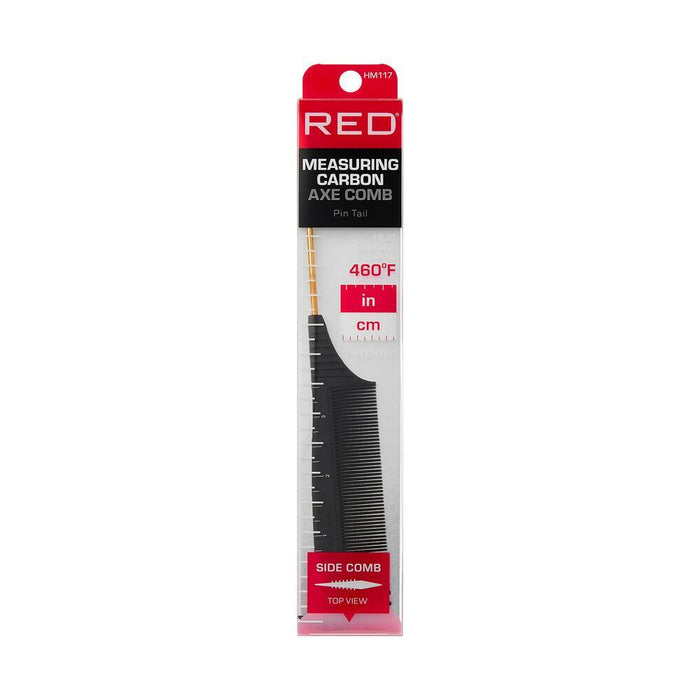 RED by KISS Carbon Measuring Axe Parting Pintail Comb