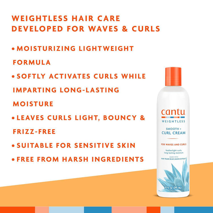 Cantu Weightless Smooth + Curl Cream 10oz