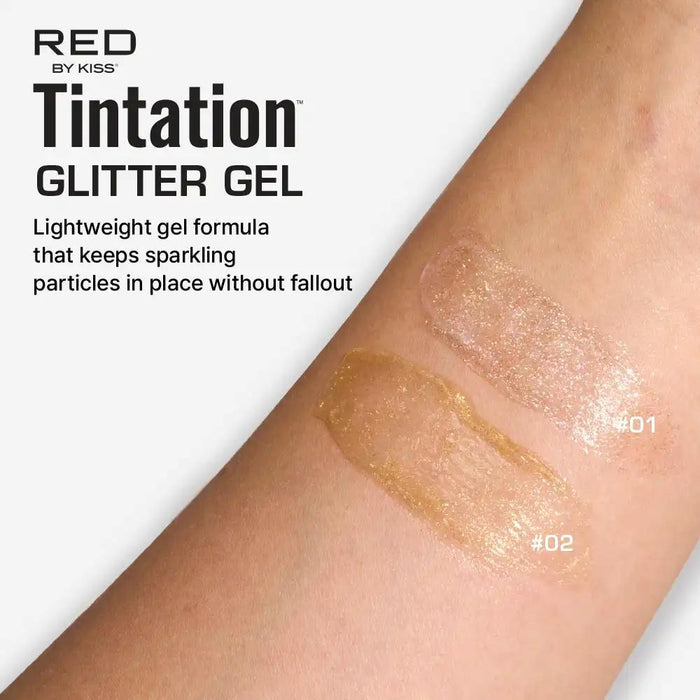 RED by KISS Radiant Glow Glitter Gel for Hair and Body