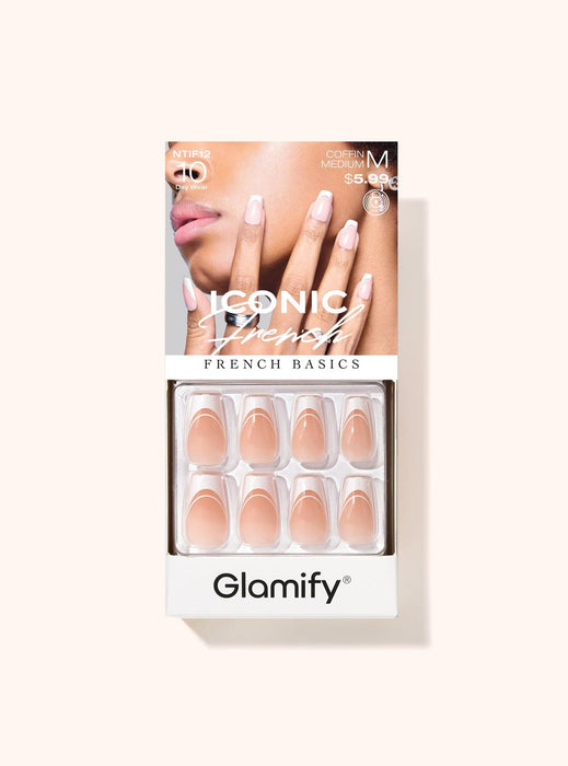 Absolute New York Glamify Iconic French Press On Nails - Medium Coffin