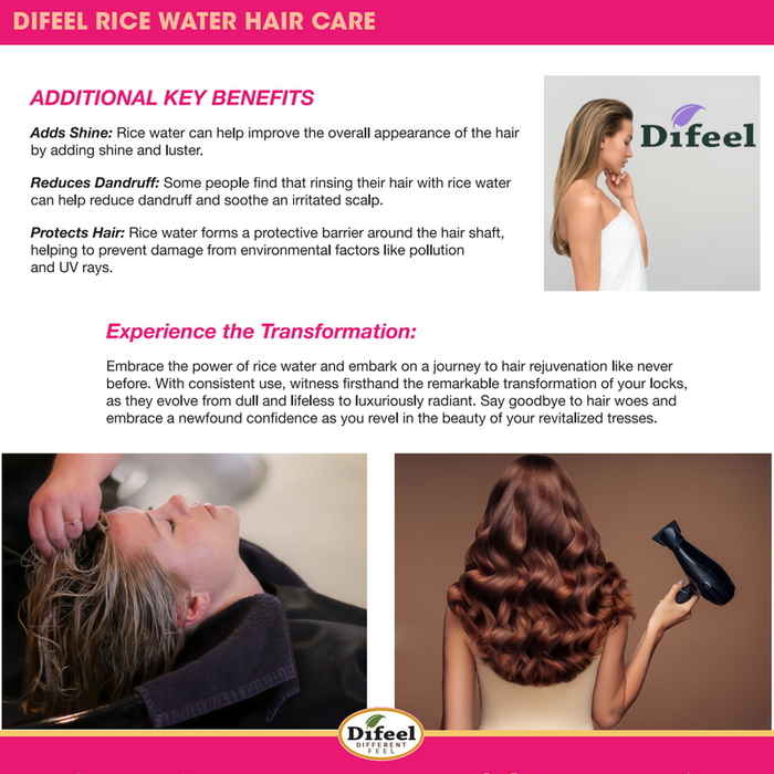 Difeel Rice Water Premium Hair Oil 8oz