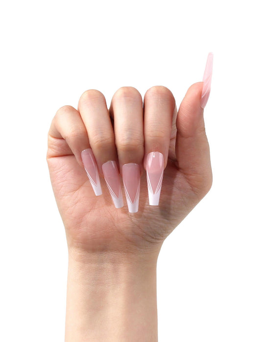 Absolute New York Glamify Iconic French Press On Nails - XL Coffin