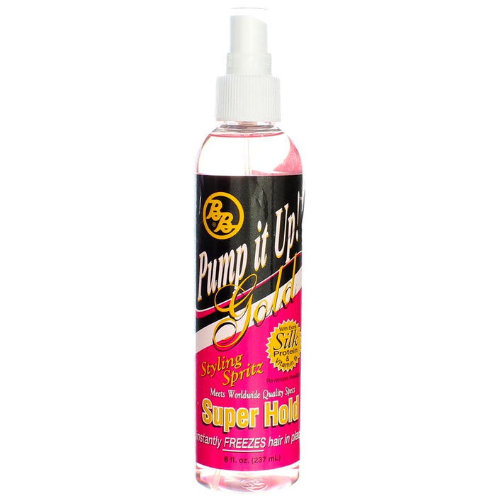 Bronner Brothers Pump It Up Spritz Gold Super Hold 8oz