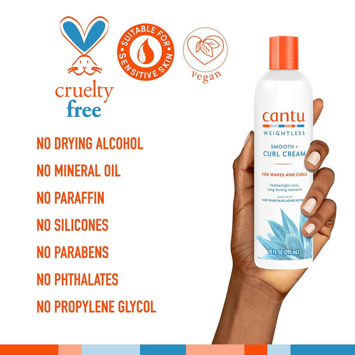 Cantu Weightless Smooth + Curl Cream 10oz