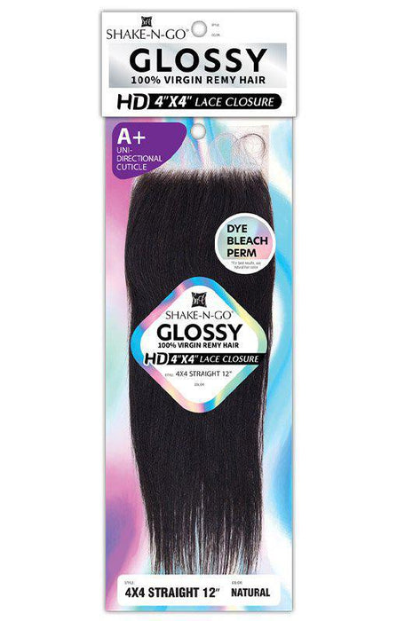 Shake N Go Glossy 4x4 Straight Lace Closure 12"