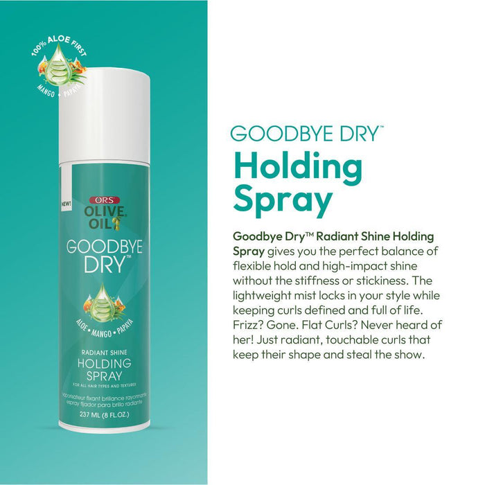 ORS Olive Oil Goodbye Dry Radiant Shine Holding Spray 8oz