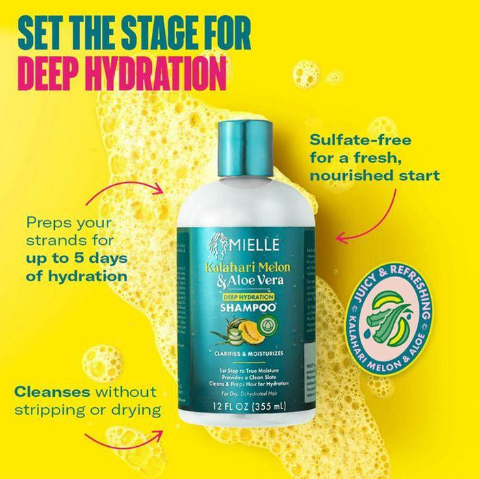 Mielle Kalahari Melon and Aloe Vera Shampoo 12oz
