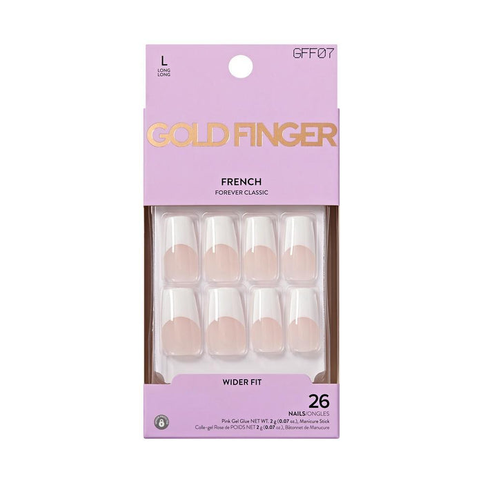 Gold Finger French Nails - Graceful