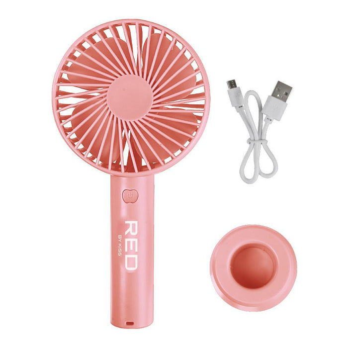 RED by KISS Portable Handheld Rechargable Beauty Fan - Pink