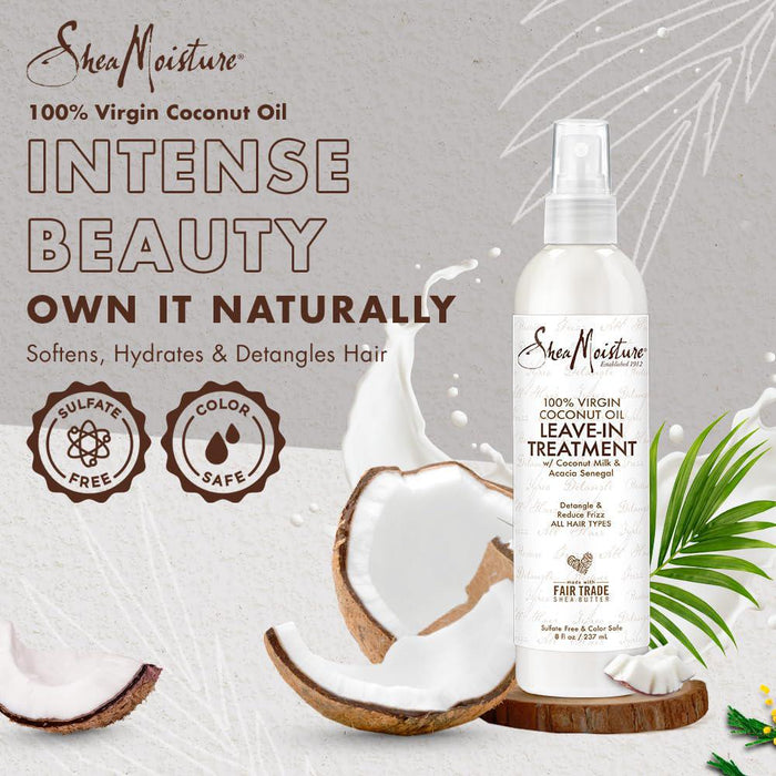 Shea Moisture 100% Virgin Coconut Oil Leave In Treatment 8oz