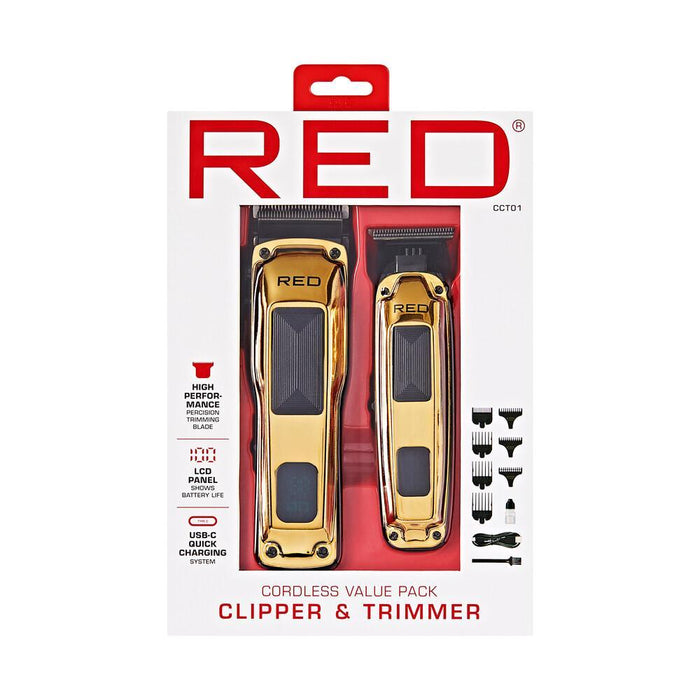 RED by KISS Cordless Trimmer & Clipper Combo Value Pack