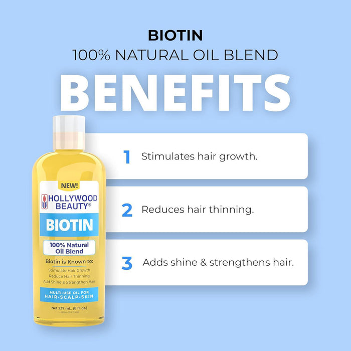 Hollywood Beauty Biotin Hair Oil 8oz