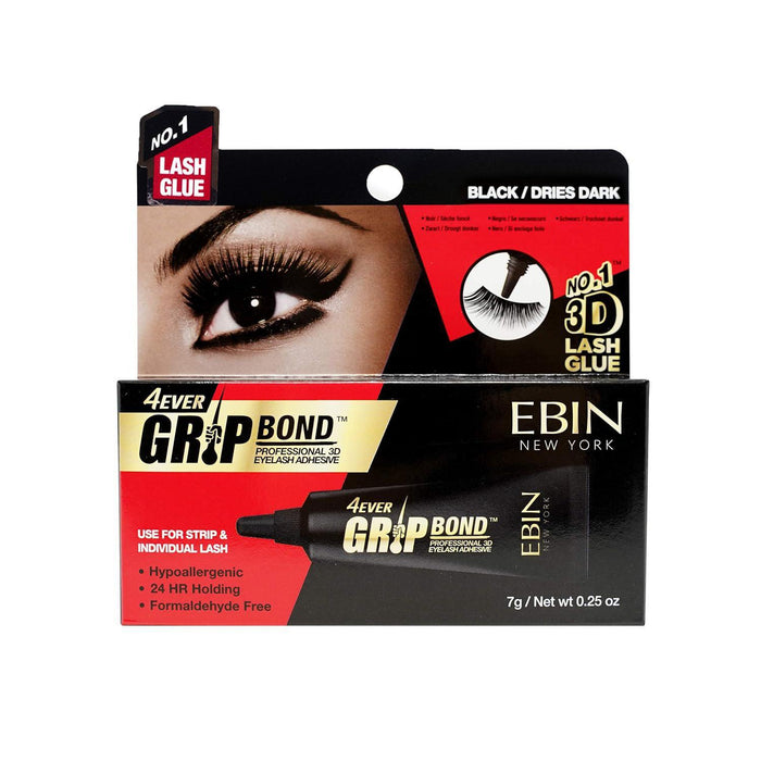 EBIN New York Grip Bond Eyelash Adhesive 0.25oz - Black Tube