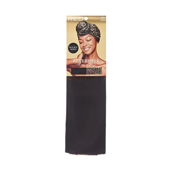 RED by KISS Reversible Satin Wrap Scarf - Black