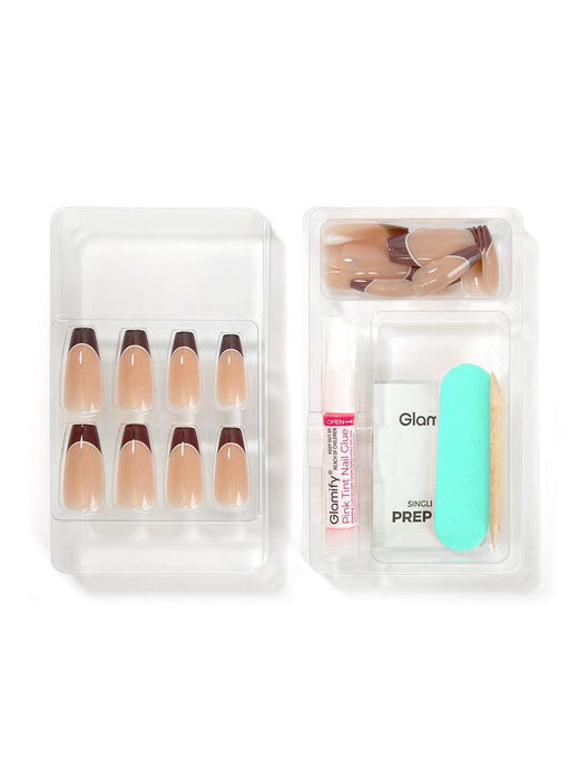 Absolute New York French Chic Press On Nails - Coffin Long