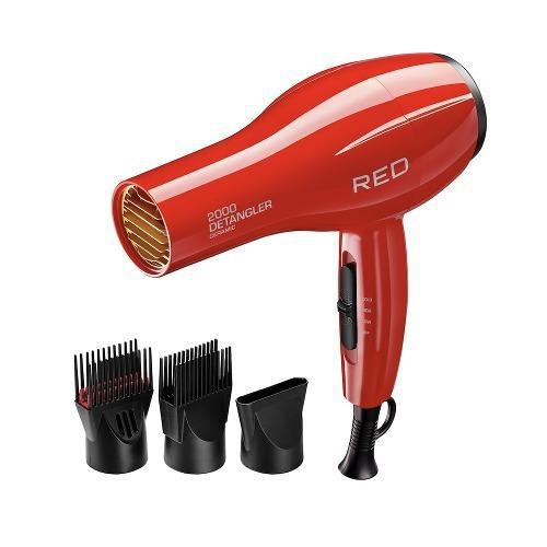 RED by KISS 2000 Ceramic Detangler Dryer with 3 Attachments