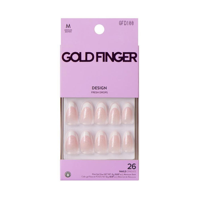 Gold Finger Design Nails - Bloom