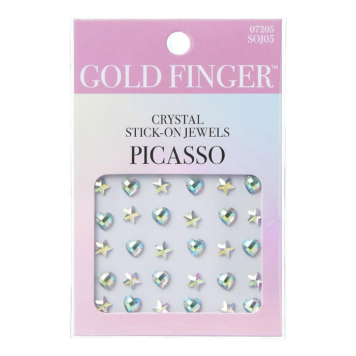 Gold Finger Crystal Stick-On Jewels
