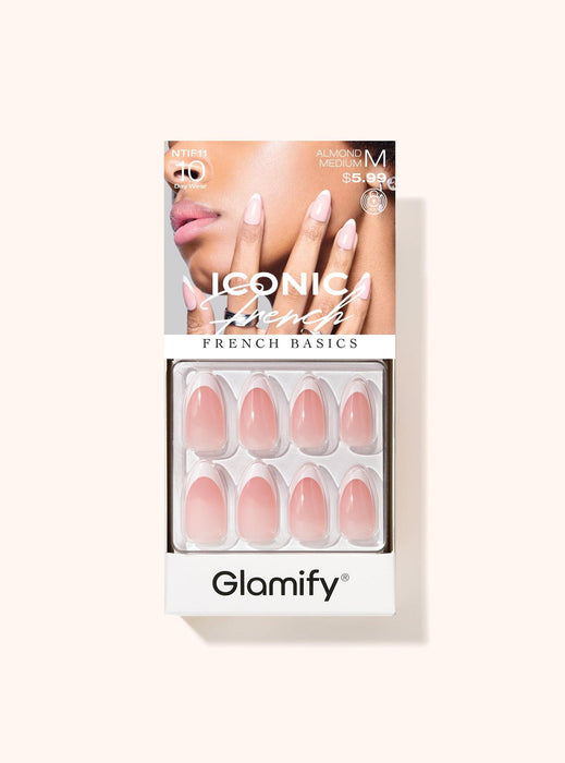 Absolute New York Glamify Iconic French Press On Nails - Medium Almond