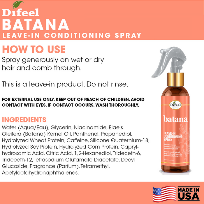Difeel Batana Leave-In Conditioning Spray 6oz